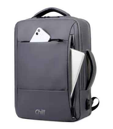 Chill Voyage Backpack - Grey | Rainproof | USB-port | Lightweight | Nordic Design