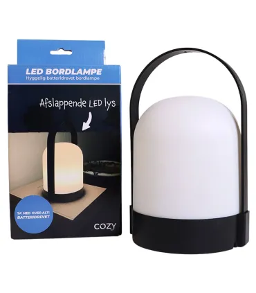 LED Table Lamp (battery powered), Black/White