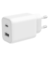 Deltaco 2-port 33W USB Charger with USB-A + USB-C PD ports, PPS, CE/EU