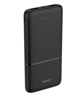 Deltaco 10000mAh USB-C PD PowerBank (20W), Black, CE