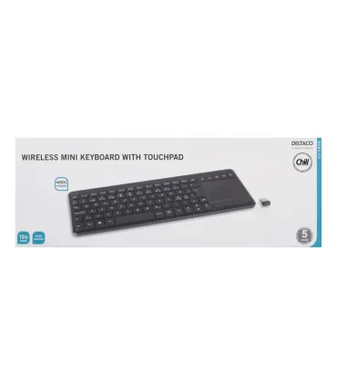 Deltaco Wireless Mini Keyboard with Touchpad (Nordic)