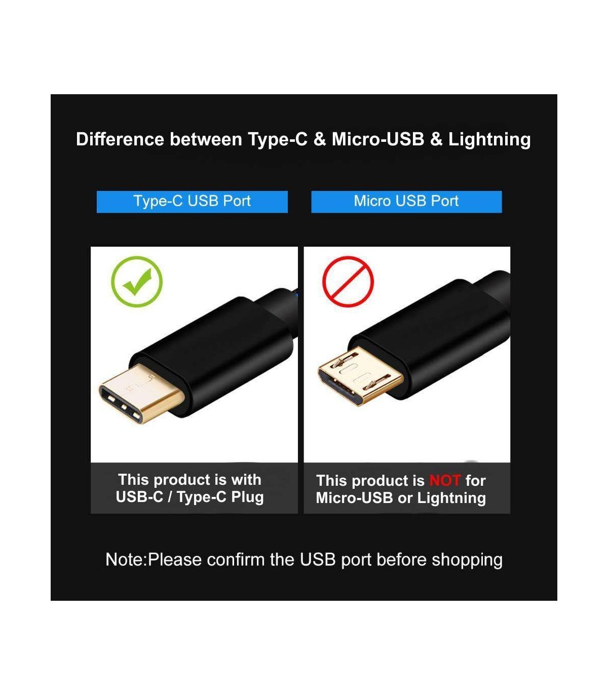 USB-A to USB-C cables (multiple variants) Length / Color Rubber - 25 cm (7A)