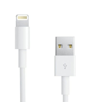 USB kabel til Apple iPhone / iPad / iPod (flere varianter) Farve / længde Hvid Gummi - 30 cm (2.4A)