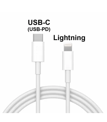 USB-C to Lightning cable with USB Power Delivery (USB-PD)